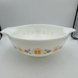 Vintage Pyrex 1963-67 Town & Country Cinderella 444 4qt Mixing Bowl Orange Brown